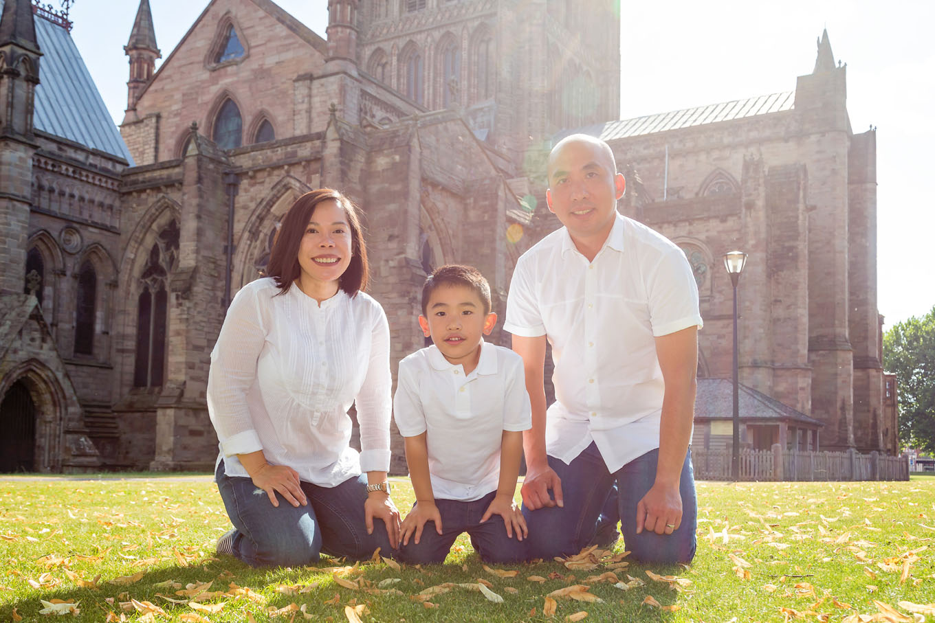 Summer outdoor portrait of family